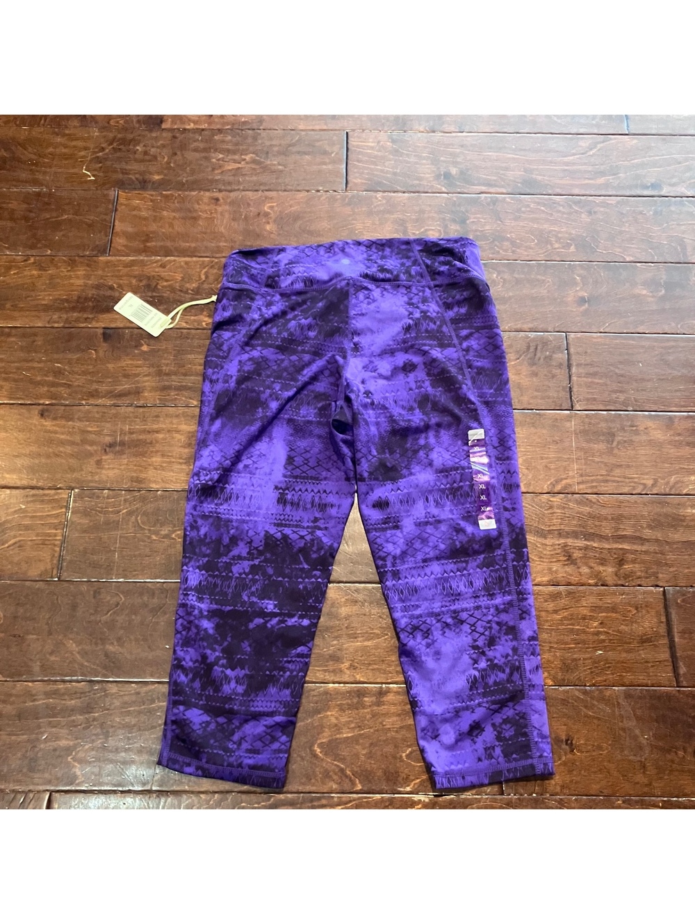 Tangerine Ladies Deep Purple Cropped Capri Athleisure Whimsigoth Leggings XL-New